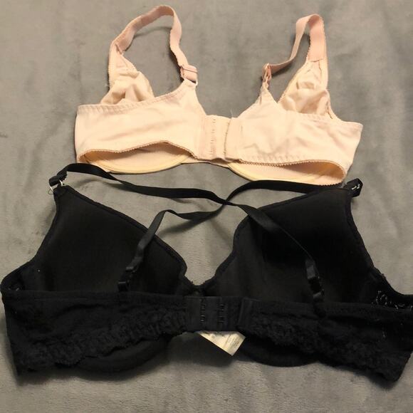 Lot of 2 36C bras beige Olga black Maidenform Woman Underwire - Picture 2 of 6